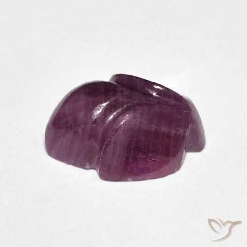 4.58 карата, натуральный Medium Dark-Purple Рубин, Огранка Цветок, Непрозрачный