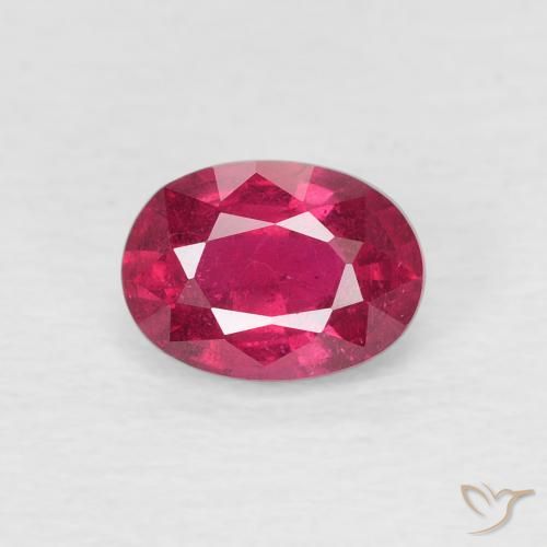 1.19ct Натуральный Пурпурно-красный Рубин, Овал, Чистота VS