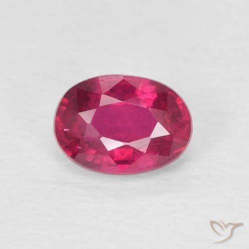 1.22ct Натуральный Средний красный Рубин, Овал, Чистота VS