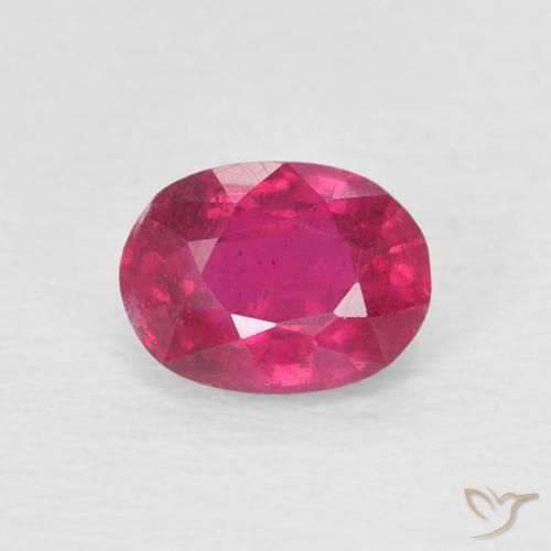 1.28ct Натуральный Светло-красный Рубин, Овал, Чистота VS