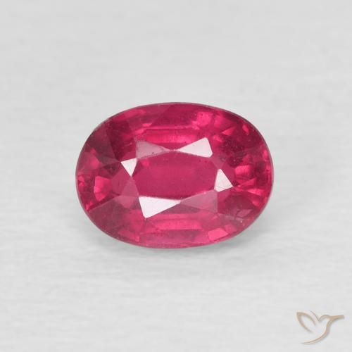 1.37ct Натуральный Светло-красный Рубин, Овал, Чистота VS