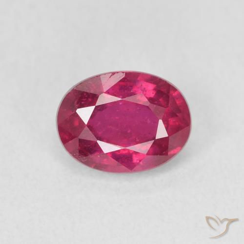 1.18ct Натуральный Розовато-красный Рубин, Овал, Чистота VS