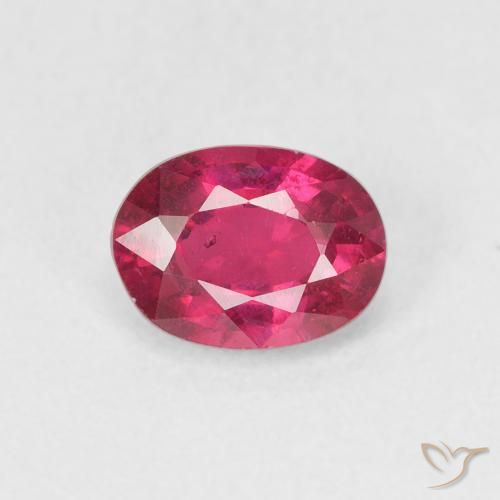 1.17ct Натуральный Розовато-красный Рубин, Овал, Чистота VS