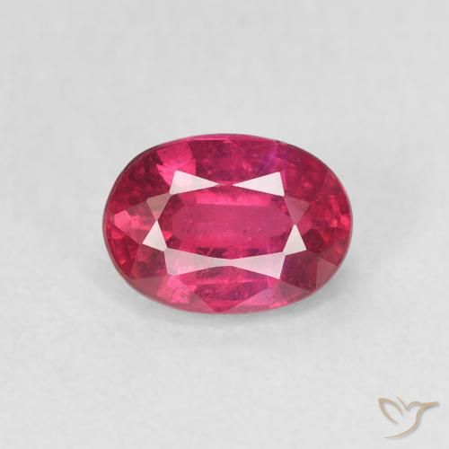 1.33ct Натуральный Светло-красный Рубин, Овал, Чистота VS