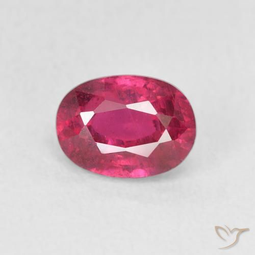 1.33ct Натуральный Розовато-красный Рубин, Овал, Чистота VS