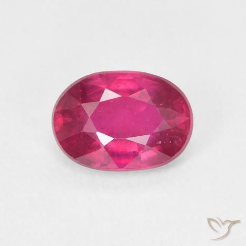 1.17ct Натуральный Розовато-красный Рубин, Овал, Чистота VS