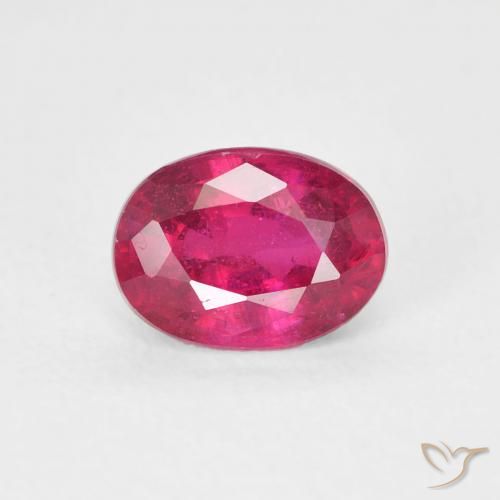 1.19ct Натуральный Розовато-красный Рубин, Овал, Чистота VS