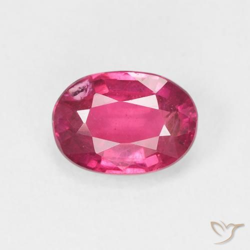 1.18ct Натуральный Розовато-красный Рубин, Овал, Чистота VS
