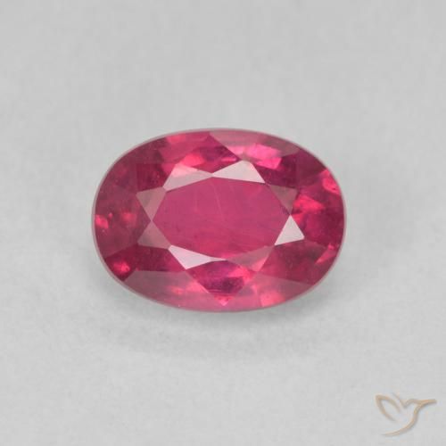 1.27ct Натуральный Светло-красный Рубин, Овал, Чистота VS