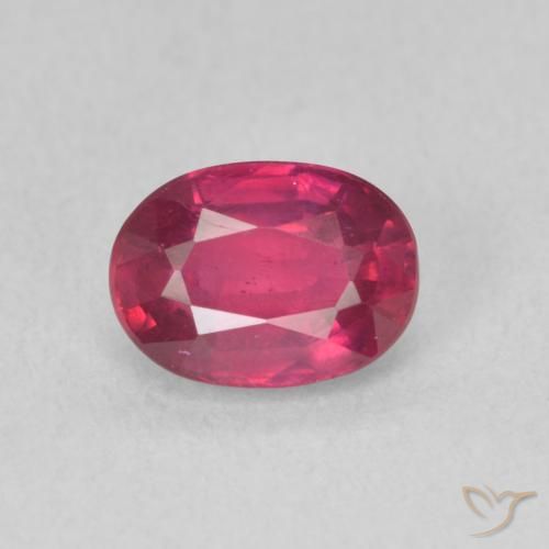 1.25ct Натуральный Светло-красный Рубин, Овал, Чистота VS