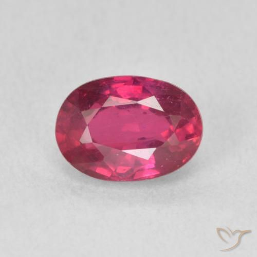 1.23ct Натуральный Светло-красный Рубин, Овал, Чистота VS