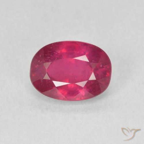 1.23ct Натуральный Светло-красный Рубин, Овал, Чистота VS