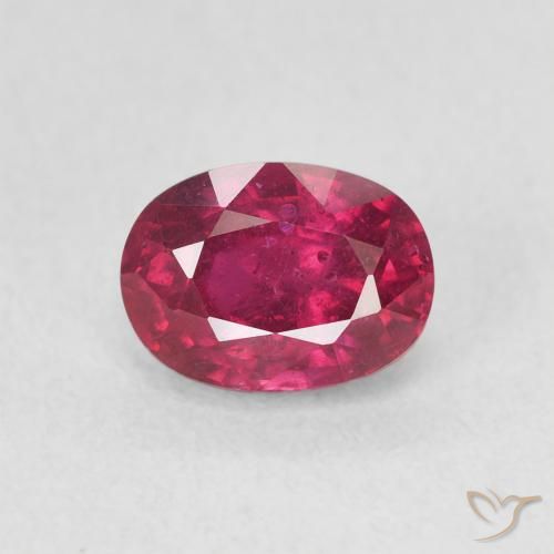1.54ct Натуральный Красновато-розовый Рубин, Овал, Чистота VS
