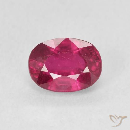 1.46ct Натуральный Розовато-красный Рубин, Овал, Чистота VS