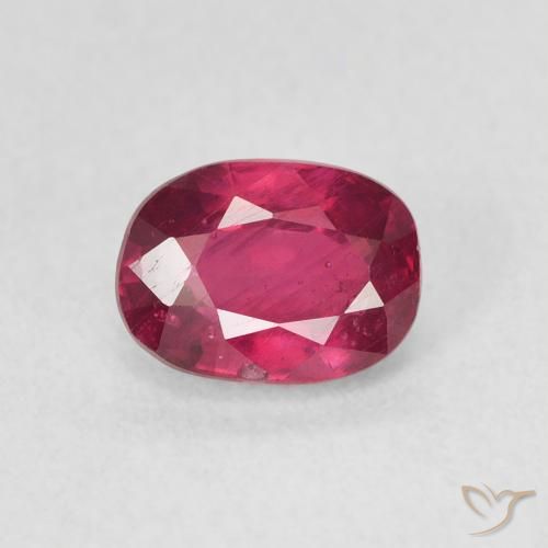 1.32ct Натуральный Medium Dark-Red Рубин, Овал, Чистота VS