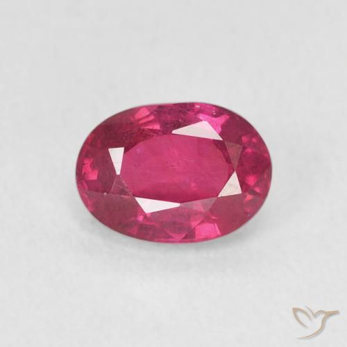 1.25ct Натуральный Розовато-красный Рубин, Овал, Чистота VS