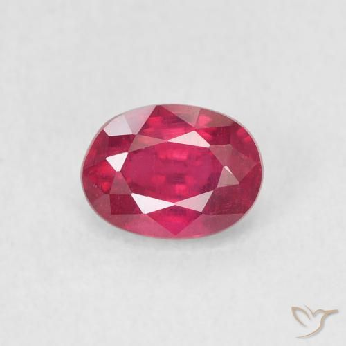 1.15ct Натуральный Розовато-красный Рубин, Овал, Чистота VS