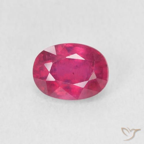 1.20ct Натуральный Светло-красный Рубин, Овал, Чистота VS