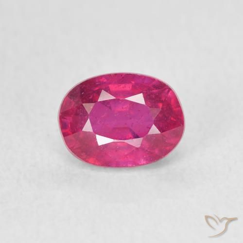 1.34ct Натуральный Светло-красный Рубин, Овал, Чистота VS
