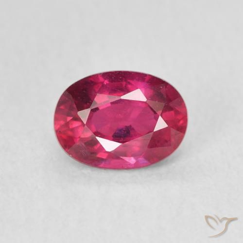 1.24ct Натуральный Средний красный Рубин, Овал, Чистота VS