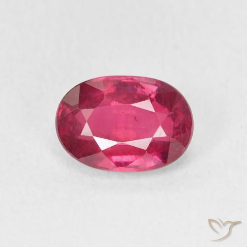 1.27ct Натуральный Средний красный Рубин, Овал, Чистота VS