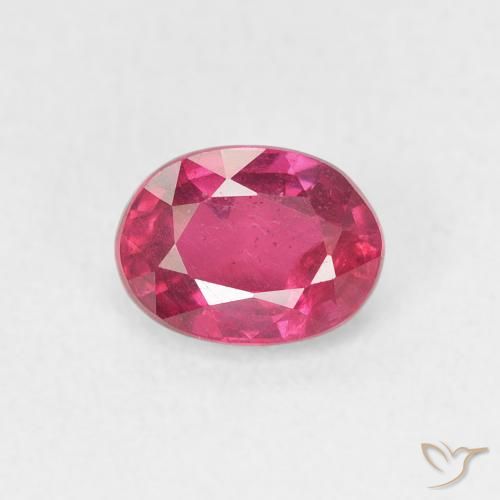 1.14ct Натуральный Светло-красный Рубин, Овал, Чистота VS
