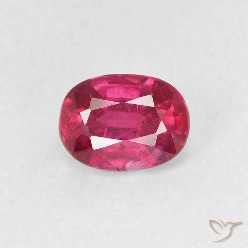 1.25ct Натуральный Светло-красный Рубин, Овал, Чистота VS