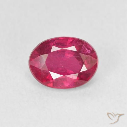 1.17ct Натуральный Светло-красный Рубин, Овал, Чистота VS