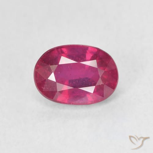 1.42ct Натуральный Светло-красный Рубин, Овал, Чистота VS