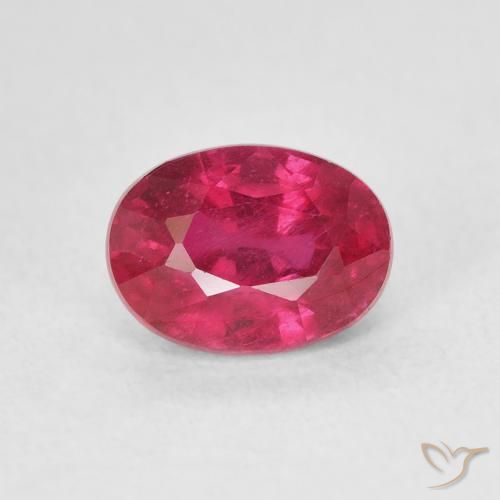 1.45ct Натуральный Средний красный Рубин, Овал, Чистота VS