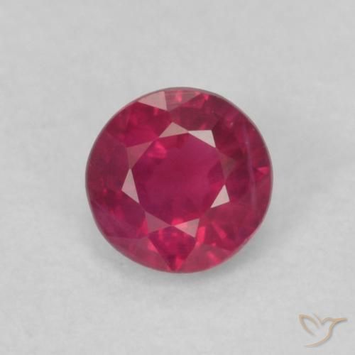 0.20ct Натуральный Medium Dark-Red Рубин, Круглый, Чистота VS