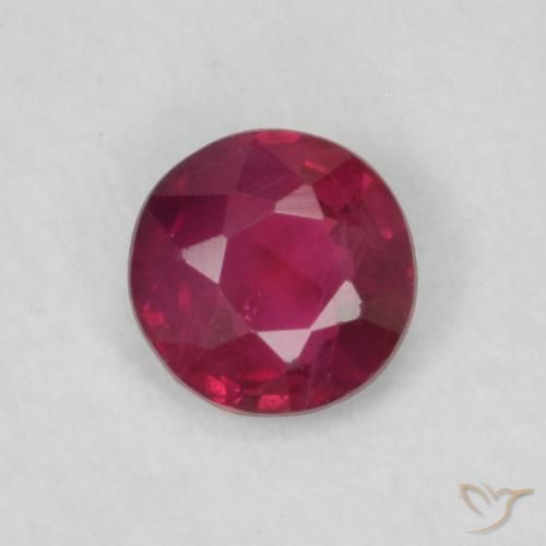 0.15ct Натуральный Розовато-красный Рубин, Круглый, Чистота VS