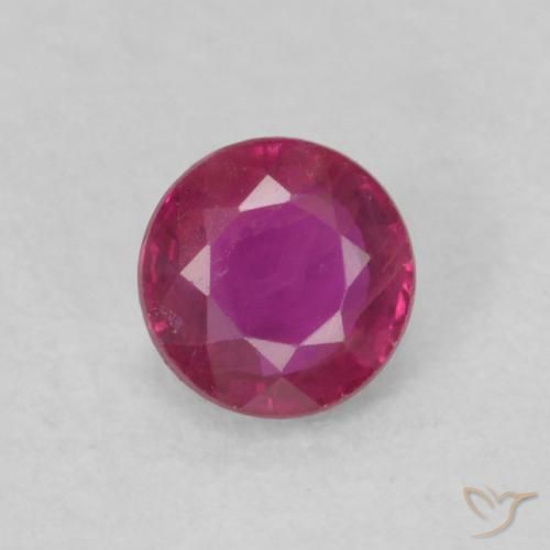 0.20ct Натуральный Розовато-красный Рубин, Круглый, Чистота VS
