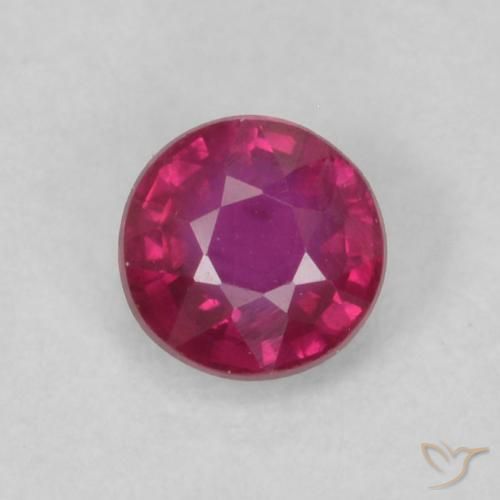 0.22ct Натуральный Светло-красный Рубин, Круглый, Чистота VS