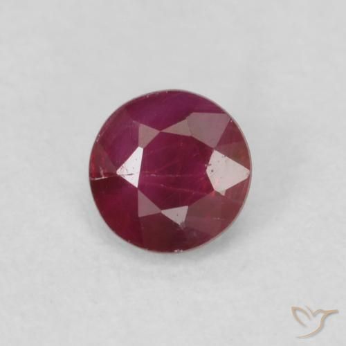 0.28ct Натуральный Темно-красный Рубин, Круглый, SI