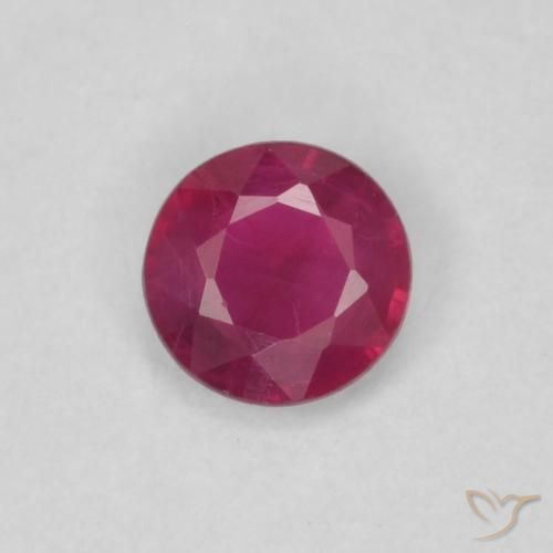 0.24ct Натуральный Розовато-красный Рубин, Круглый, SI