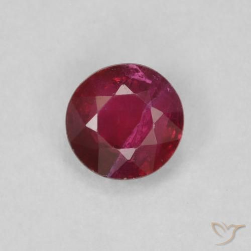0.27ct Натуральный Темно-красный Рубин, Круглый, Чистота VS