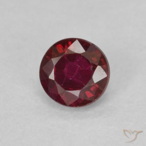 0.33ct Натуральный Средний красный Рубин, Круглый, Чистота VS