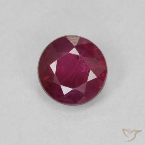 0.32ct Натуральный Темно-красный Рубин, Круглый, Чистота VS
