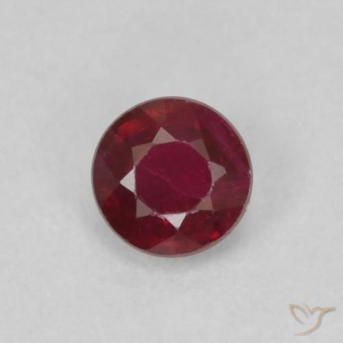 0.30ct Натуральный Темно-красный Рубин, Круглый, Чистота VS