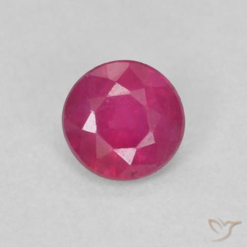 0.29ct Натуральный Розовато-красный Рубин, Круглый, Чистота VS