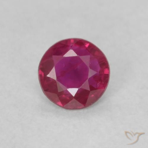 0.16ct Натуральный Розовато-красный Рубин, Круглый, Чистота VS