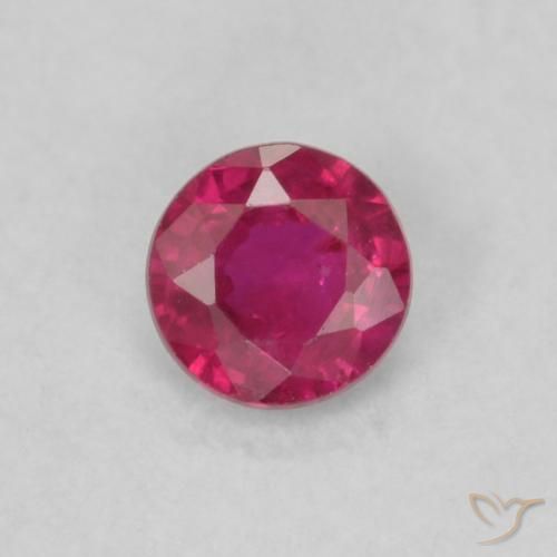 0.17ct Натуральный Розовато-красный Рубин, Круглый, Чистота VS
