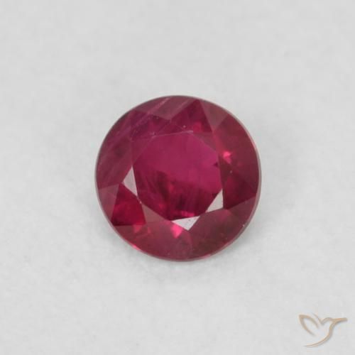 0.16ct Натуральный Темно-красное вино Рубин, Круглый, Чистота VS
