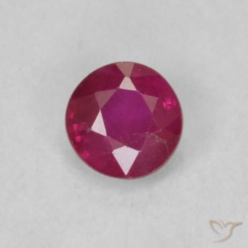 0.20ct Натуральный Розовато-красный Рубин, Круглый, Чистота VS