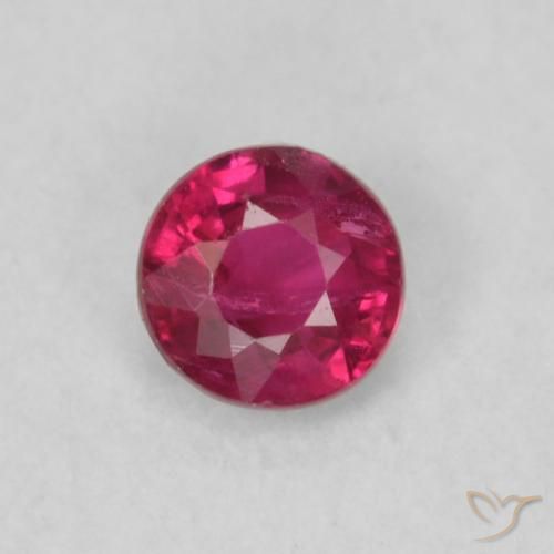 0.20ct Натуральный Розовато-красный Рубин, Круглый, Чистота VS