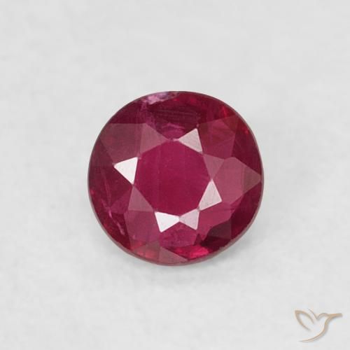 0.18ct Натуральный Темно-красный Рубин, Круглый, VS-SI