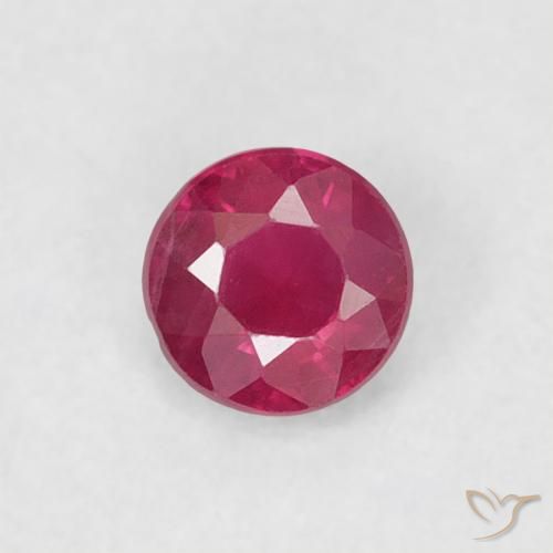 0.19ct Натуральный Розовато-красный Рубин, Круглый, Чистота VS