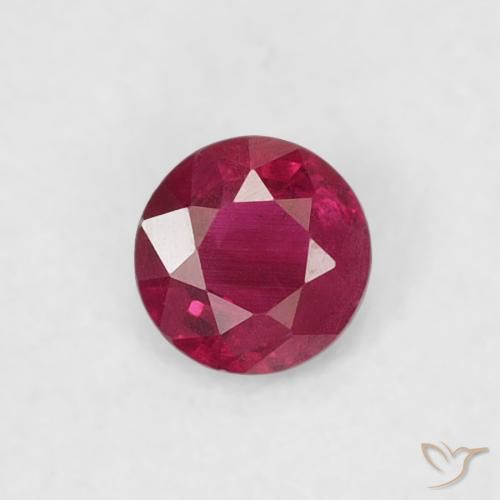 0.17ct Натуральный Глубокий красновато-розовый Рубин, Круглый, Чистота VS