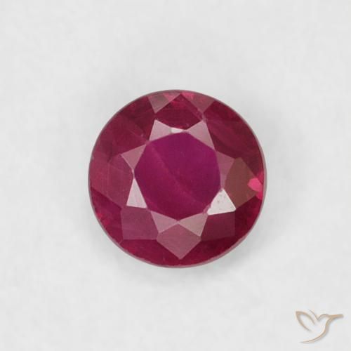 0.20ct Натуральный Темно-красное вино Рубин, Круглый, VS-SI